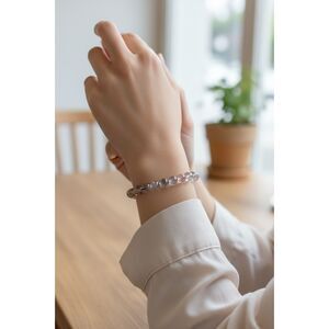 Super 7 black Stretch Bracelet 8mm